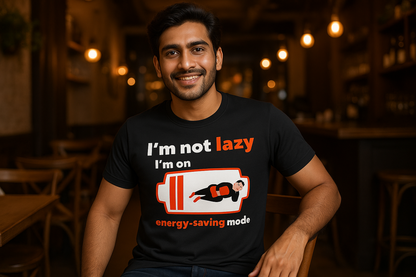 Male model 2 - Black short sleeve t-shirt