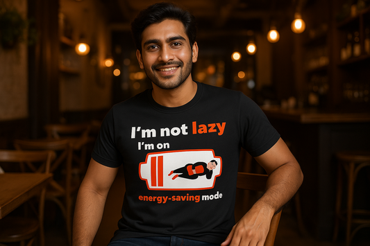 Male model 2 - Black short sleeve t-shirt